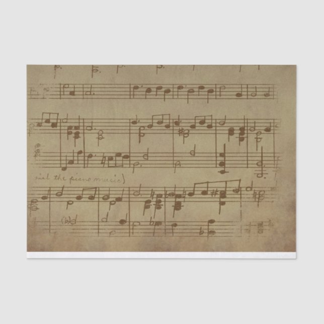 Vintage Noten Seidenpapier (Vorderseite)