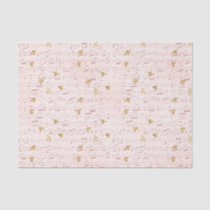 Vintage Noten und Bienen Seidenpapier