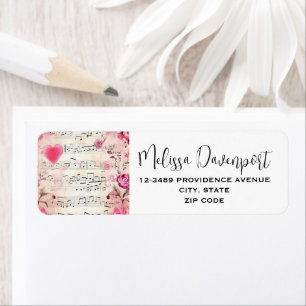 Vintage Noten und Rose