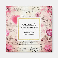 Vintage Noten und Rose