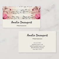Vintage Noten und Rose