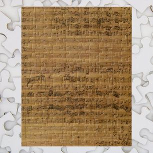 Vintage Noten von Johann Sebastian Bach Puzzle