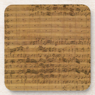Vintage Noten von Johann Sebastian Bach Untersetzer