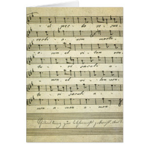 Vintage Notenblatt, antike Partitur 1810