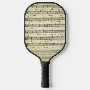 Vintage Notenblatt, antike Partitur 1810 Pickleball Schläger