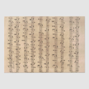 Vintage Notenblätter - Entpackung Seidenpapier