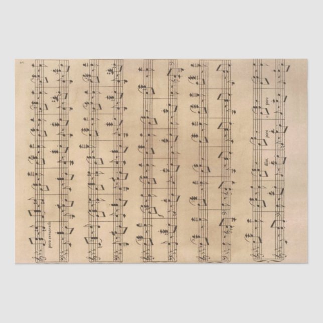 Vintage Notenblätter - Entpackung Seidenpapier (Vorderseite)