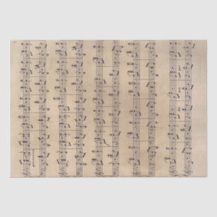 Vintage Notenblätter - Entpackung Seidenpapier