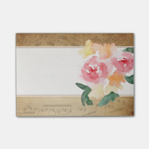 Vintage Notenpapier Haftnotizen