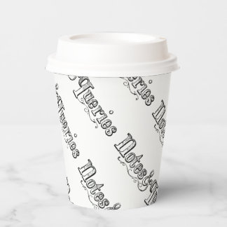 Vintage Notes And Queries Typographie Pappbecher