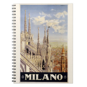 Vintage Notizbuch Milano Mailand Italien Notizblock