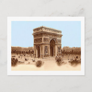 Vintage-Notizkarten Arc de Triomphe Postkarte