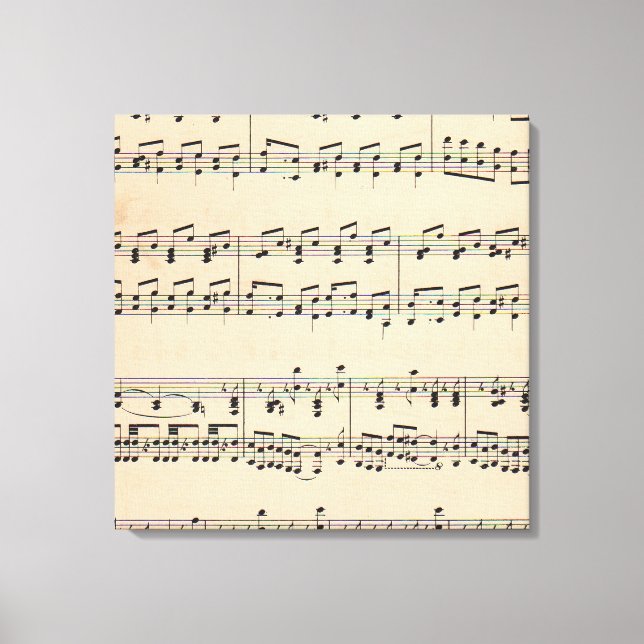 Vintage Notizzettel Leinwanddruck (Vorderseite)