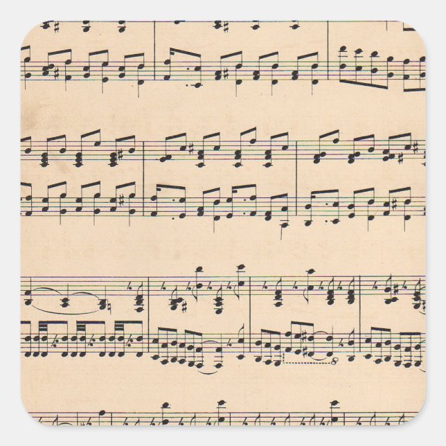 Vintage Notizzettel Quadratischer Aufkleber (Vorderseite)