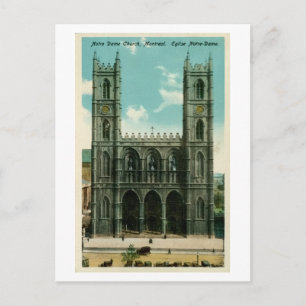Vintage Notre-Dame-Kirche Montreal Postkarte