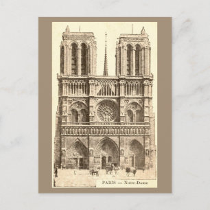 Vintage Notre-Dame Paris Postkarte