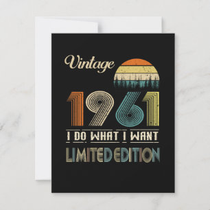 Vintage November 1961 Was ich will Limited Edition Einladung