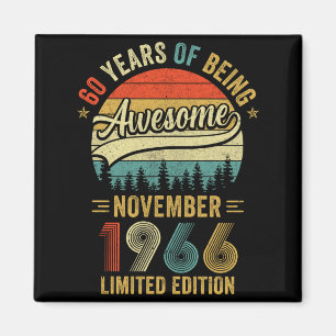 Vintage November 1966 60 Jahre Design Magnet
