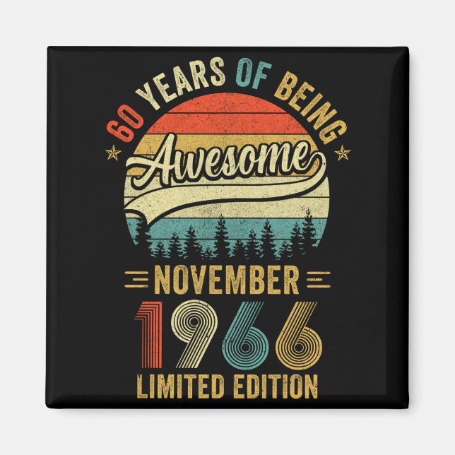 Vintage November 1966 60 Jahre Design Magnet (Vorne)