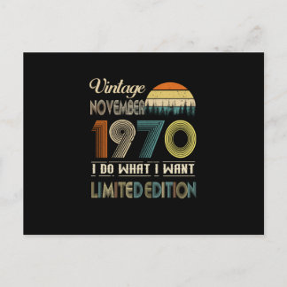 Vintage November 1970 What i Want Limited Edition Einladungspostkarte