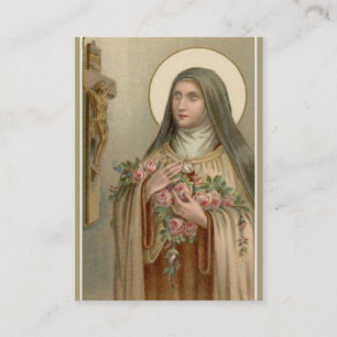 Vintage-Novenenkarten der hl. Therese von Lisieux, Visitenkarte