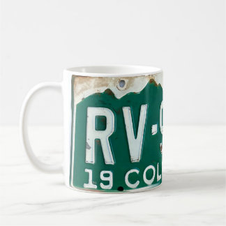 Vintage-Nummernschild aus Colorado ©️dh26 Kaffeetasse