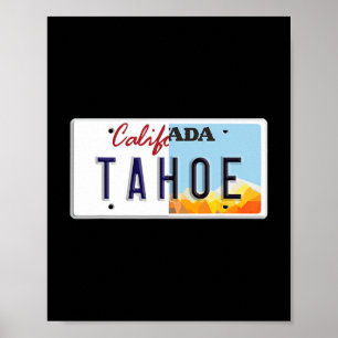 Vintage-Nummernschild Lake Tahoe California Nevada Poster
