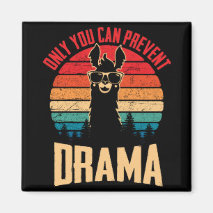 Vintage Nur du kannst Drama Lama verhindern Magnet