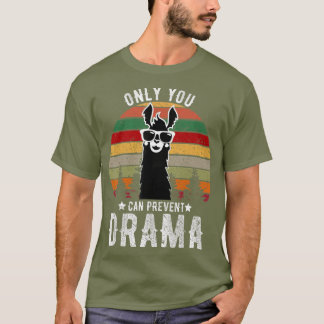 Vintage Nur du kannst Llama-Drama verhindern Gesch T-Shirt
