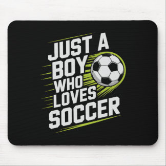 Vintage nur Junge, der Fußball spielt Spiel Torwar Mousepad