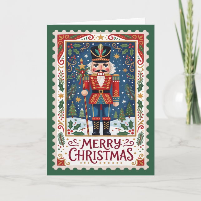 Vintage Nussknacker-Stempel Weihnachten (Vorderseite)