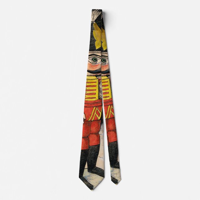 Vintage Nussknacker unter dem Weihnachtsbaum Krawatte (Vorderseite)