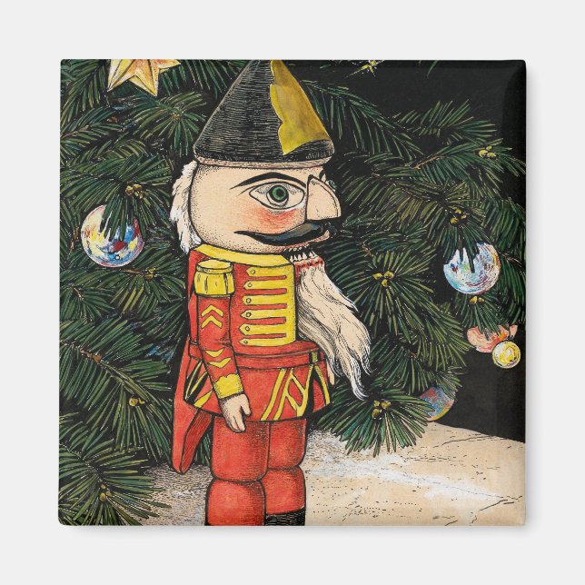 Vintage Nussknacker unter dem Weihnachtsbaum Magnet (Vorne)