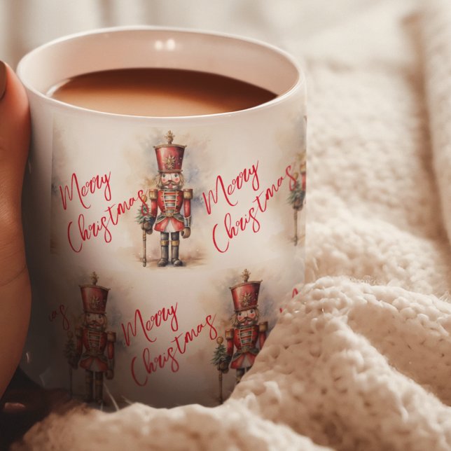 Vintage Nutcracker & Merry Christmas Kaffeetasse (Von Creator hochgeladen)