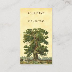Vintage Oak Tree Custom Business Card Visitenkarte