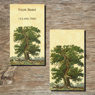 Vintage Oak Tree Custom Business Card Visitenkarte