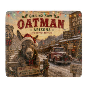 Vintage Oatman Weihnachten Route 66 Esel Schneidebrett