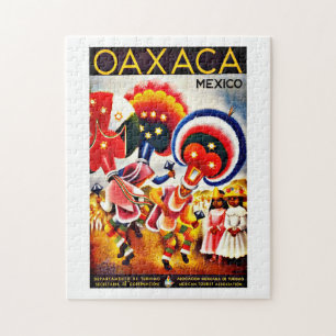 Vintage-Oaxacanischer Tanzfestival-Mexiko-Reise Puzzle