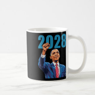 Vintage Obama 2028 Lustige Politische Patriotische Kaffeetasse