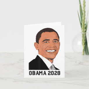 Vintage Obama 2028 Lustige Politische Patriotische Karte