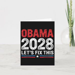 Vintage Obama 2028 Lustige Politische Patriotische Karte