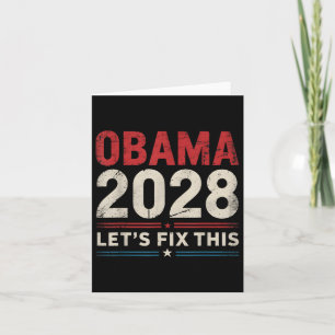 Vintage Obama 2028 Lustige Politische Patriotische Karte