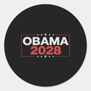 Vintage Obama 2028 Lustige Politische Patriotische Runder Aufkleber