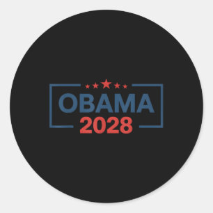 Vintage Obama 2028 Lustige Politische Patriotische Runder Aufkleber