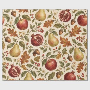Vintage-Obstgarten-Erntedank-Hostess-Geschenk Geschenkpapier