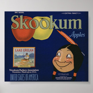 Vintage Obstkastenmarken von Old Apple Poster