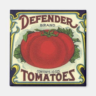 Vintage Obstkisten-Etiketten-Kunst, Defender Tomat Magnet