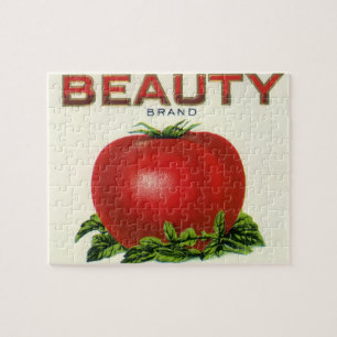 Vintage Obstkistenetikett, Arcadia Beauty Tomaten Puzzle