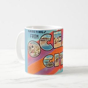 Vintage Ocean City MD Grußkarte Kaffeetasse