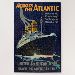 VINTAGE OCEAN LINER REISE PUZZLE